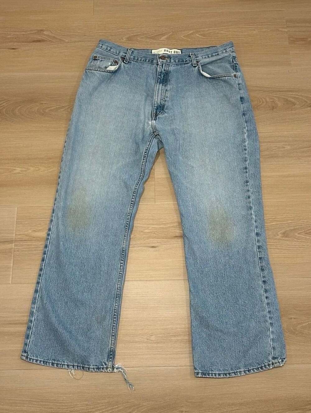 Arizona Jean Company Boot Cut Denim Jeans Men's 38x32 Light Wash